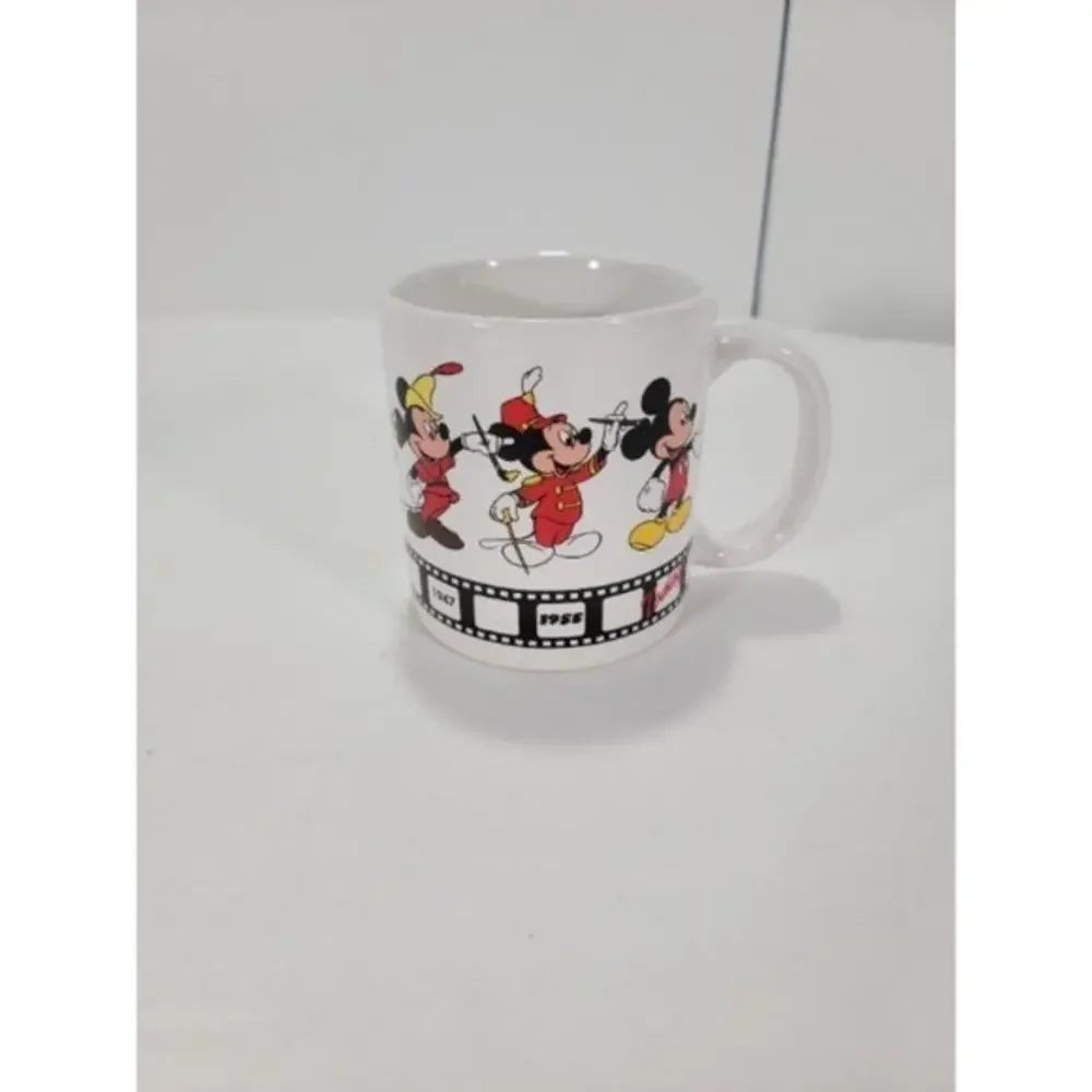 Disney MICKEY MOUSE Coffee Cup THRU THE YEARS 1928-TODAY APPLAUSE
